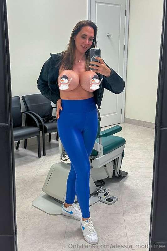 Boobies looking on point during my Post op check this week....