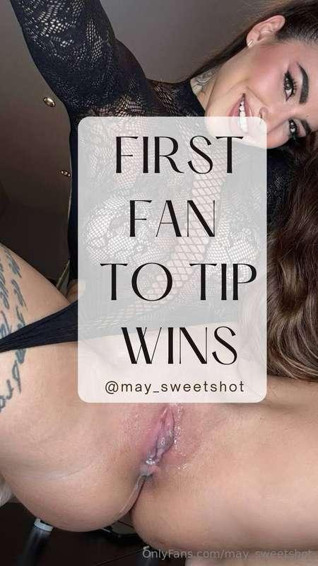 🚨FASTEST FAN!!! ☝🏻 Be the first fan to tip $20 and you'll re..