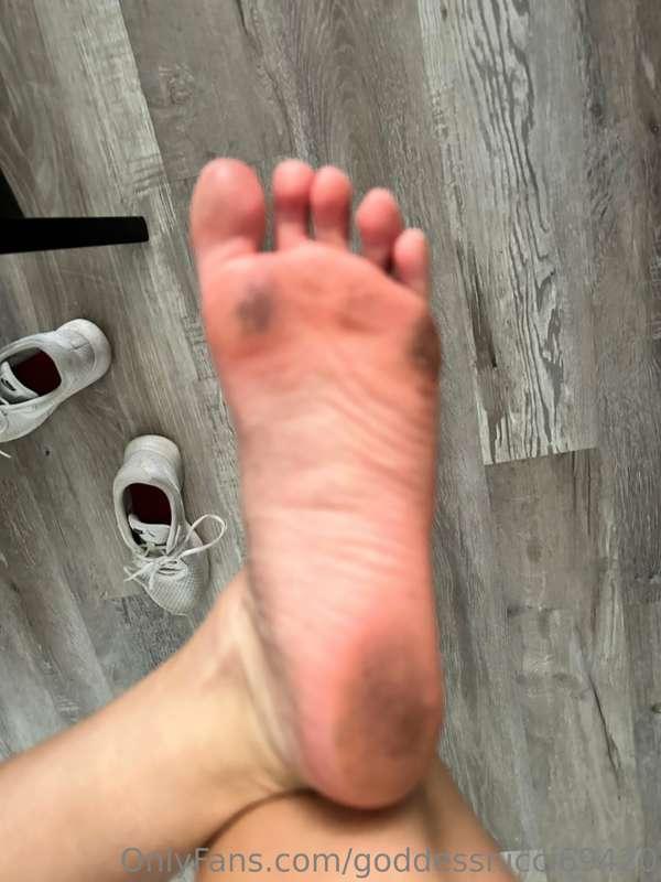 My feet are disgusting after walking around barefoot all day..