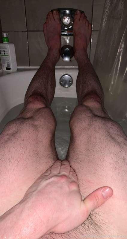 A man needs to relax in a bath sometimes
