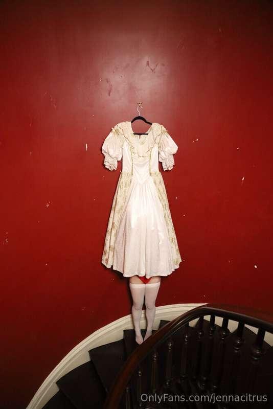 Watch as she slides out of her dress...or did the dress slid..