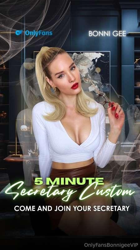 Hi BOSS, I'm your Secretary Bonnie! I'm here to make your li..