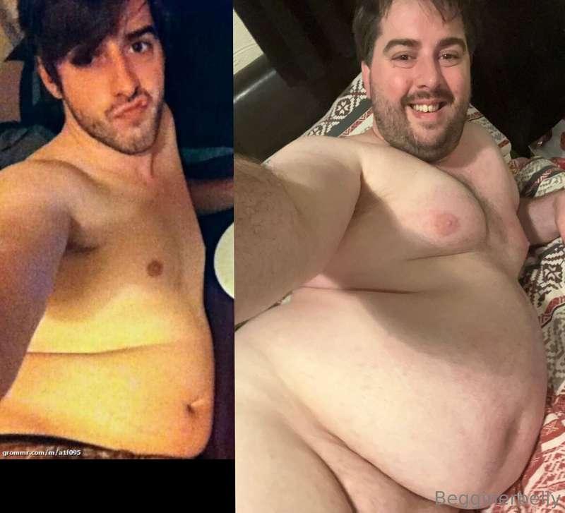 Looking at the photo of me in bed from last night compared t..