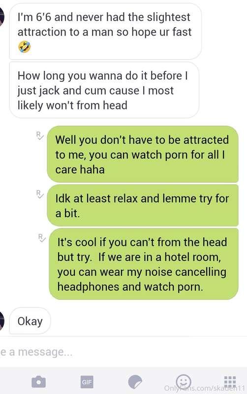 A few screenshots from my conversation with the hung 6'6" ta..