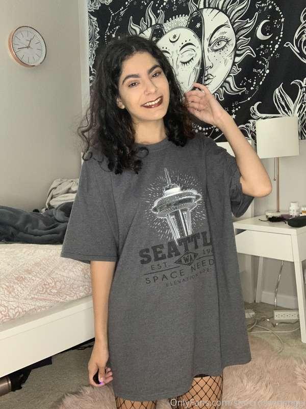 daddy’s shirt fits a little too big for me don’t you think?❤..