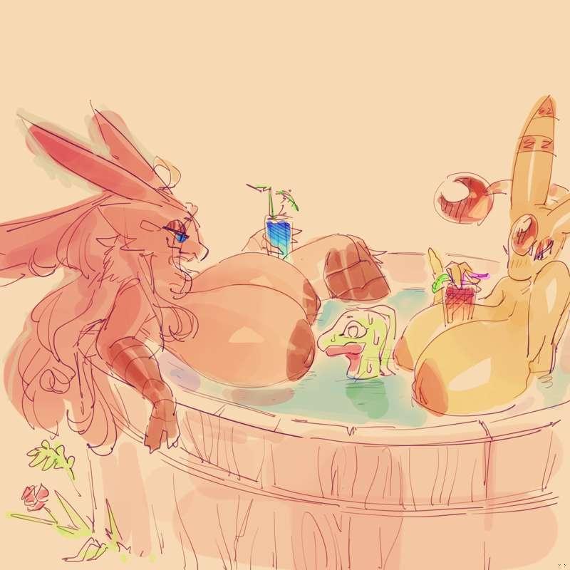 bathing sketches