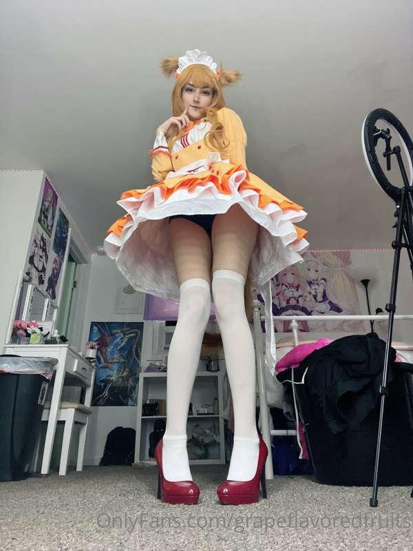 “What?  You can see up my dress?  Perv!”