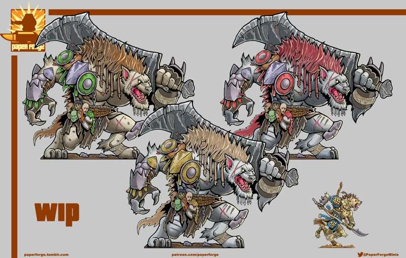 Giant Gnoll Color Variants