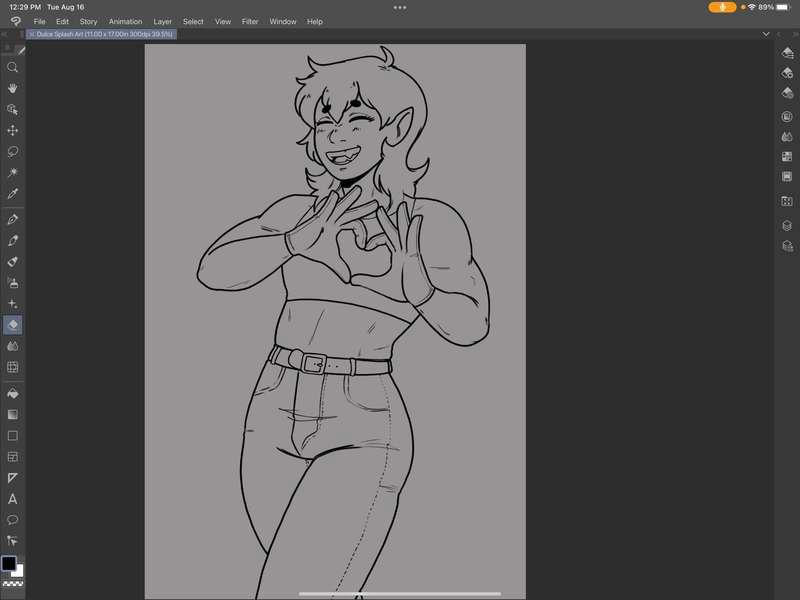 Twitch vtuber art preview!