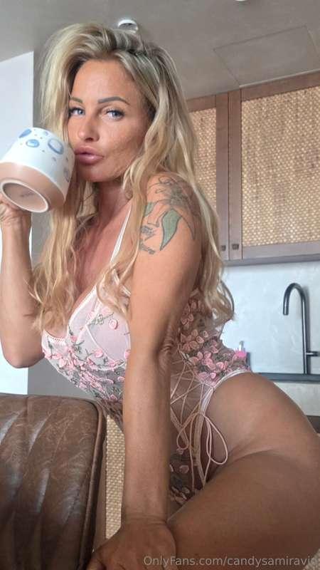 Good morning, babe... ☕💋Sipping my first coffee – but I'd ra..