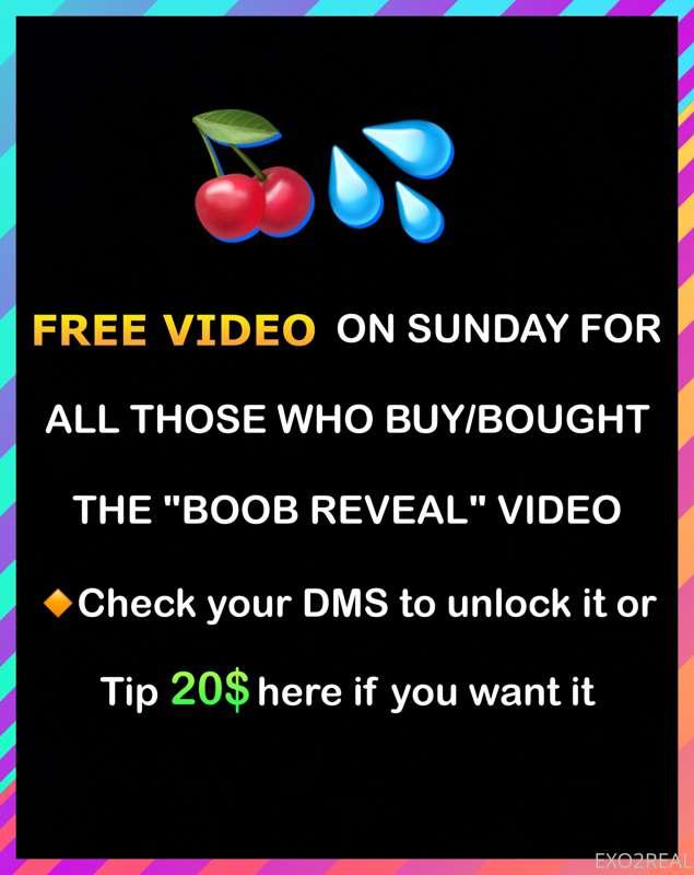 Those who buy the ***'Boob Reveal'*** video in the DMs will ..