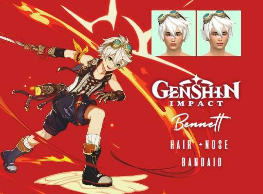 Bennett Hair + Nose Band-aid (Genshin Impact)