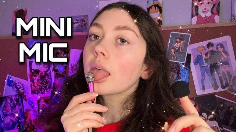 patreon asmr. Mini Mic Licking ( lots of mouth sounds, foam cover )