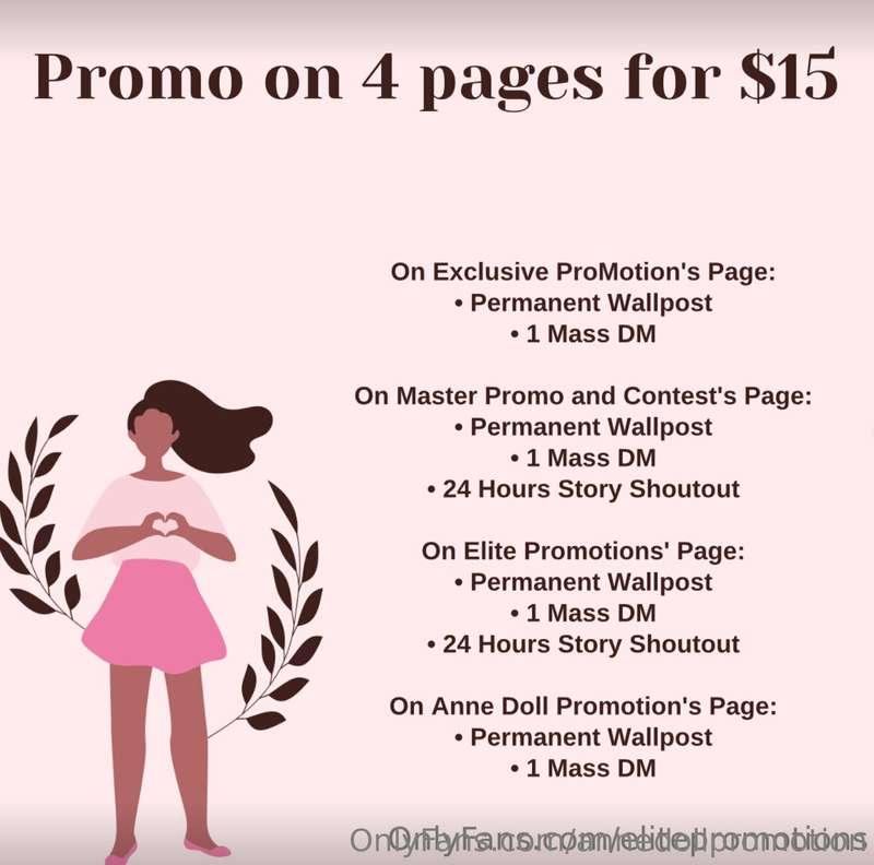 **Promo on 4 pages for $15**  On @exclusivepromotion ▪️ Perm..