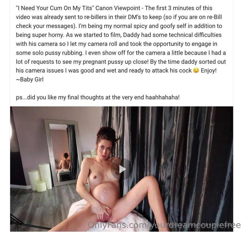 All my preggo videos are on @yourdreamcouple, packed with ou..