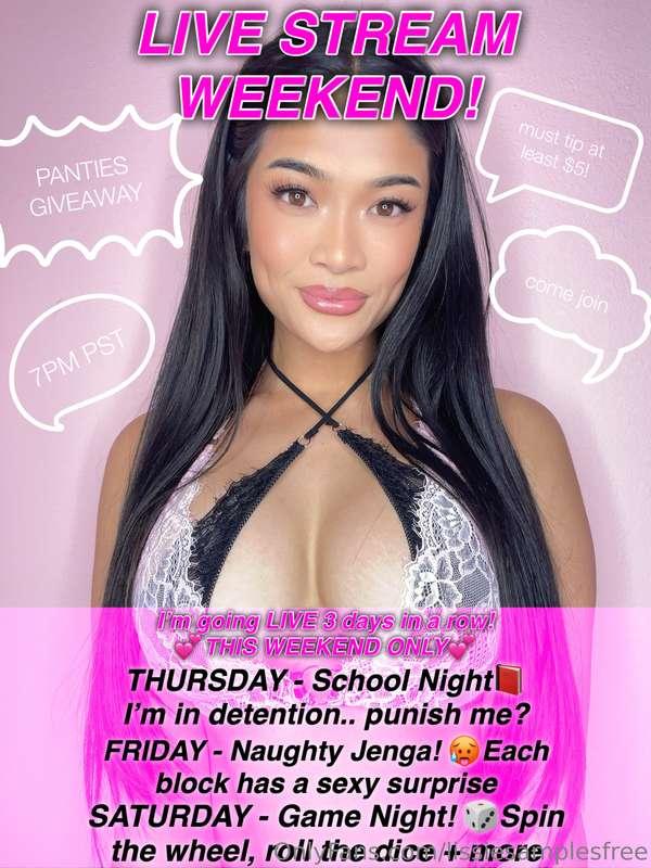 Join my livestream tonight on @lissiesamples !!!  Here’s a F..