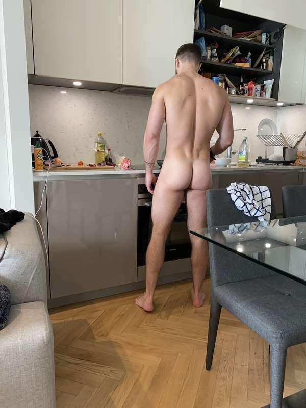 Cooking a late breakfast.