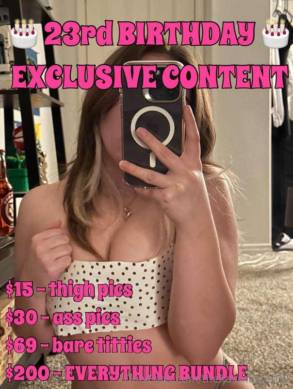 IT'S MY 23RD BIRTHDAYYYYY 💗🔞🎂🥳i took exclusive new content t..