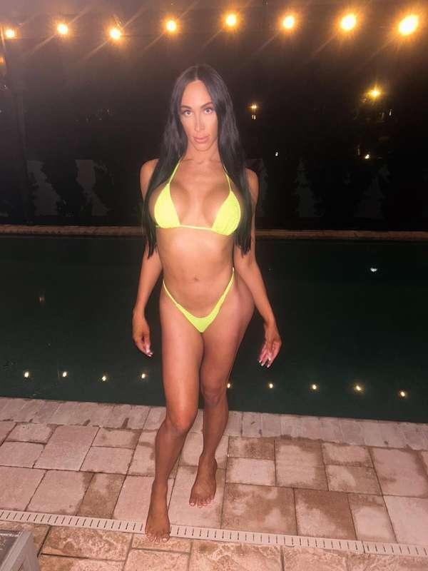 This yellow bikini barely made it through this shoot… think ..