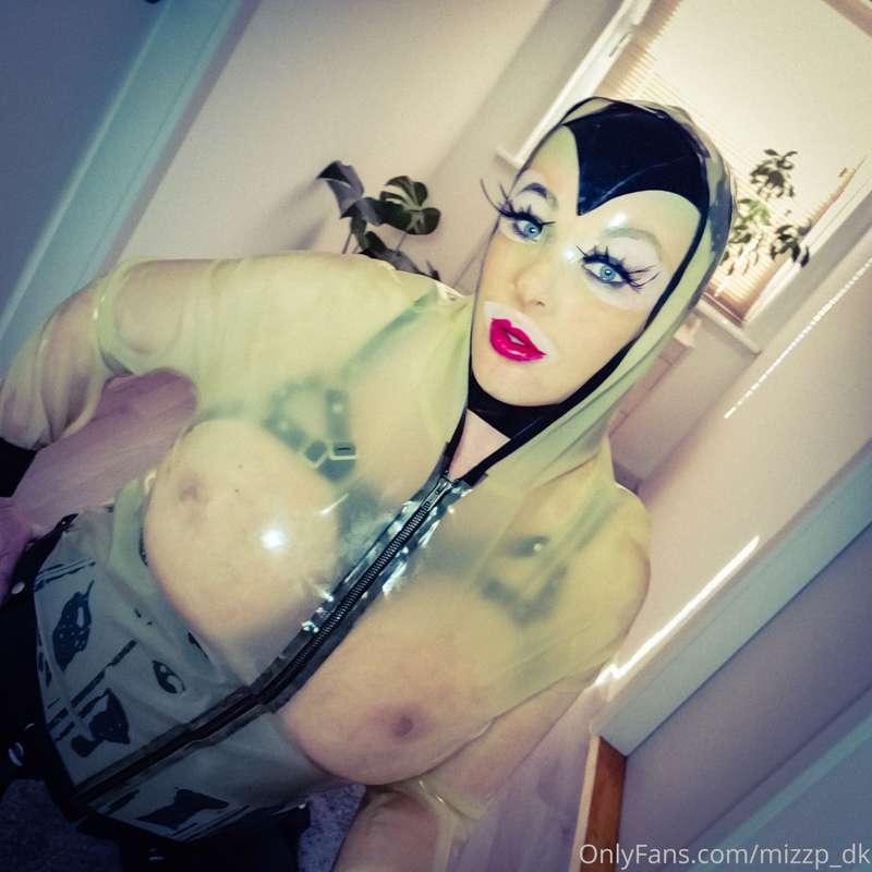 Woke up and had to put on this gorgeous transparent latex..d..