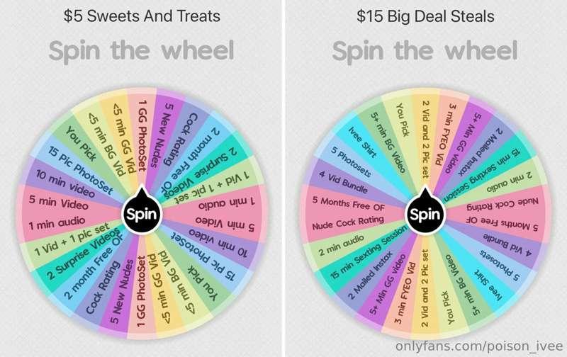 ***TIP TO SPIN ~ SPIN TO WIN***

Pick a wheel, tip to spin, ..