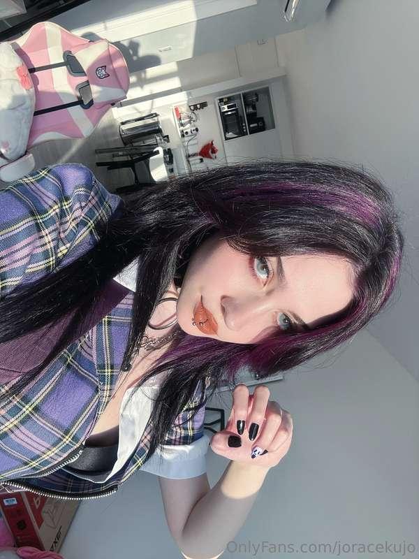 Uñas de mi carita para las buenas noches uwu 💜