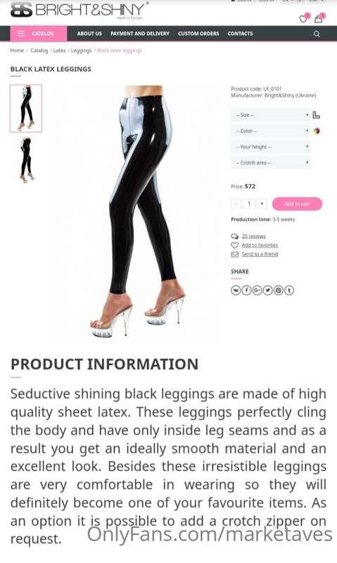 Need these latex leggins for my planned clips (including a p..