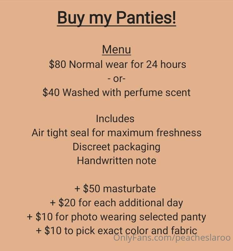 New menus! ❤️🍑 DM me!