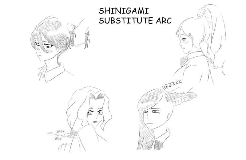 Bleach Hair Sketches