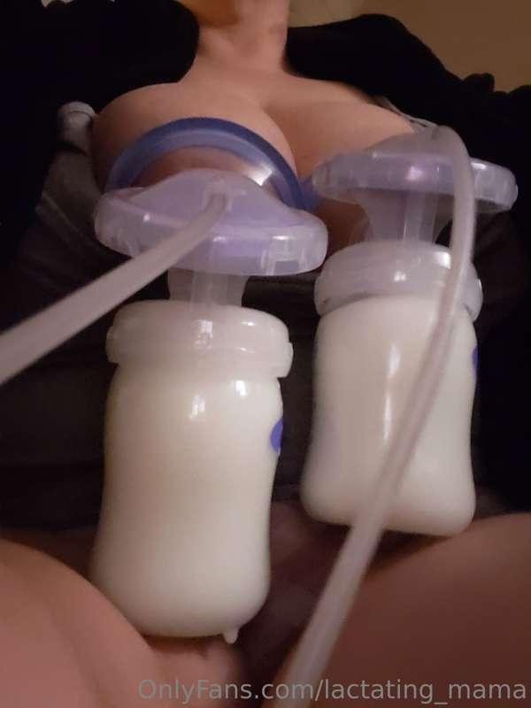 Made so much milk today, it was spilling out. Who's thirsty?..