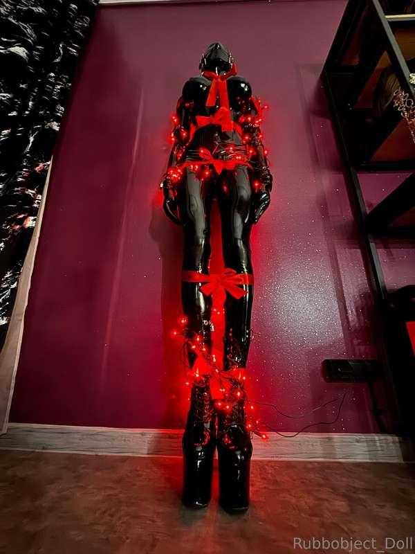 Skinny latex Christmas tree! 