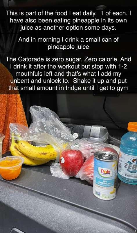 This is my current food and supplements i take during the we..