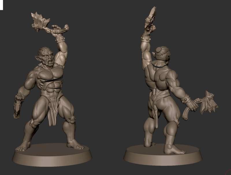 September WIP : Male orcs warriors!