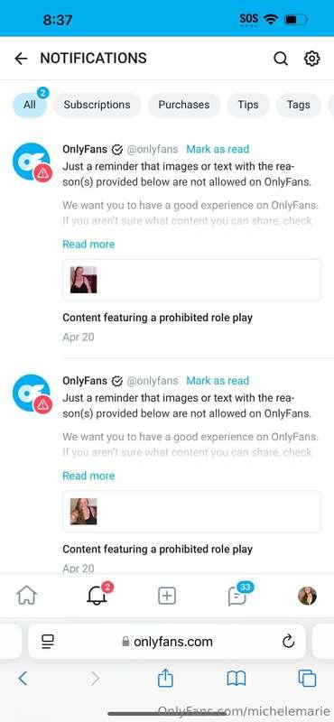 I’ve been having my content restricted unfortunately. OnlyFa..