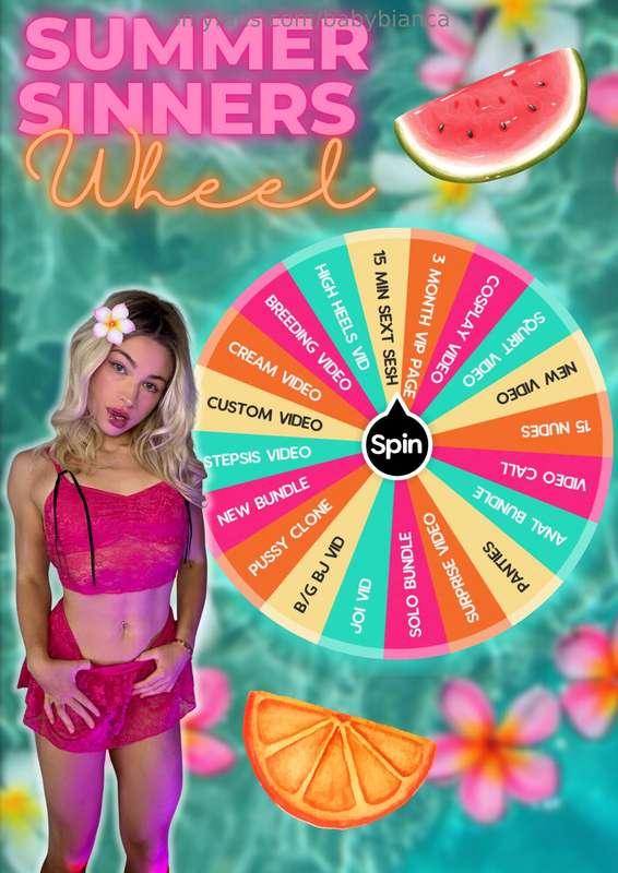 ☀️SUMMER SINNERS WHEEL☀️ heat things up with these sinful pr..