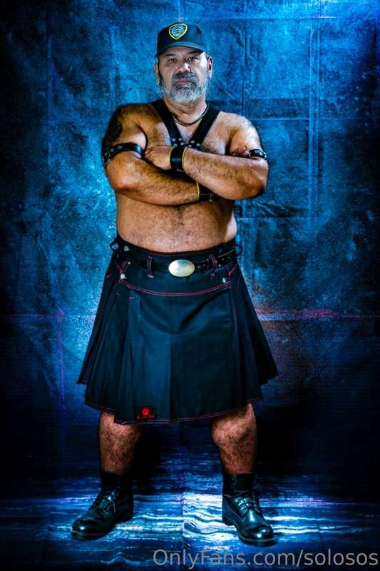 with a kilt