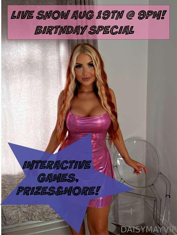 **LIVE BIRTHDAY SPECIAL SHOW!** Dont miss this live show, co..