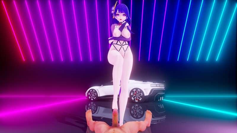 Raiden Shogun Footjob | January Bonus | 4K