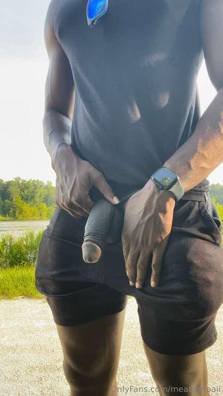When your jogging partner notices you watching him during hi..