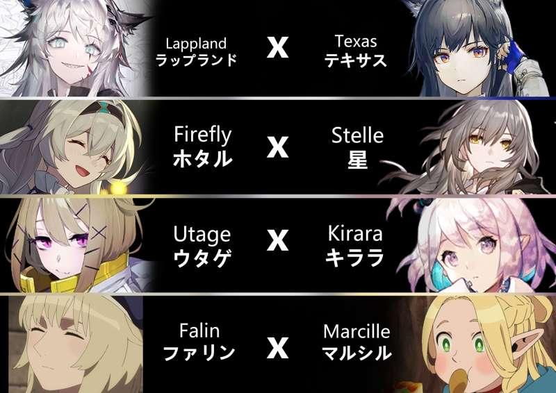Poll reference images for "April 2024 Poll [Yuri Edition]"