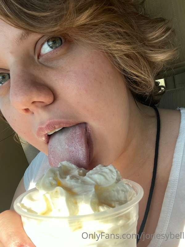 Whipped cream and long tongues
