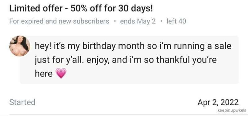 it’s my BIRTHDAY MONTH! please go take advantage of my promo..