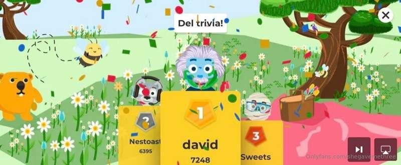 Congrats to David and everyone who played the first trivia T..