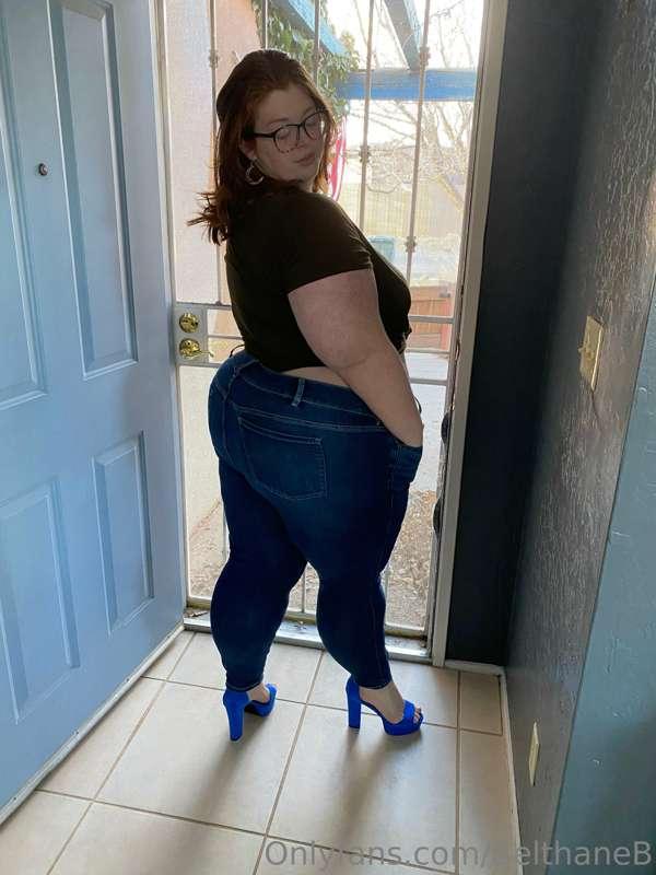 My ass looks fuckable with out heels and with…..you just cou..