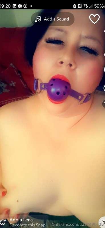 Fuck me baby with my mouth guard in mmm xx