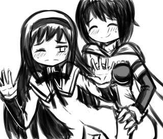 Sayaka x Homura commission!