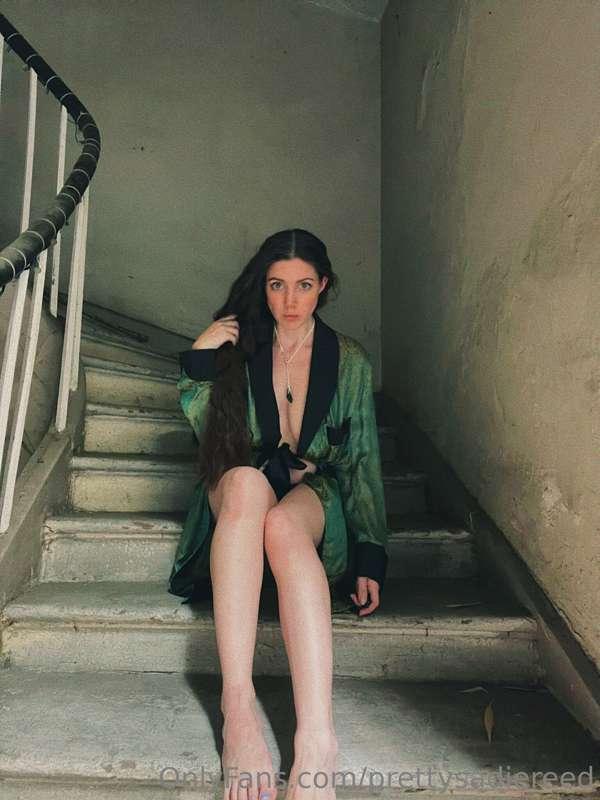 A 1950's formal robe in a shimmery green gold chartreuse col..