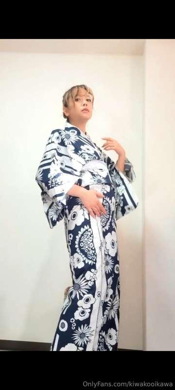 Drinks & Enemas Belly Inflation in Yukata👘🤰