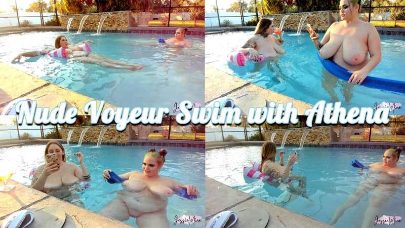 Peak in on us swimming, we decided between filming smoking h..