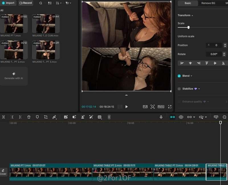 Check your dms for a 4 videos into one milking table video w..